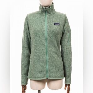 Patagonia Women's better sweater fleece jacket Gypsum Green outdoors cabin cozy